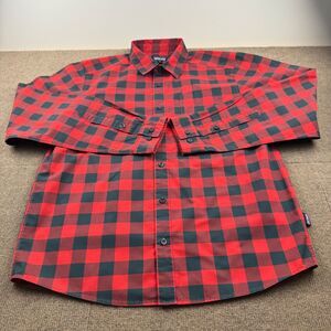 Patagonia Shirt Organic Cotton Buffalo Plaid Men's M Black/Red Long Sleeve